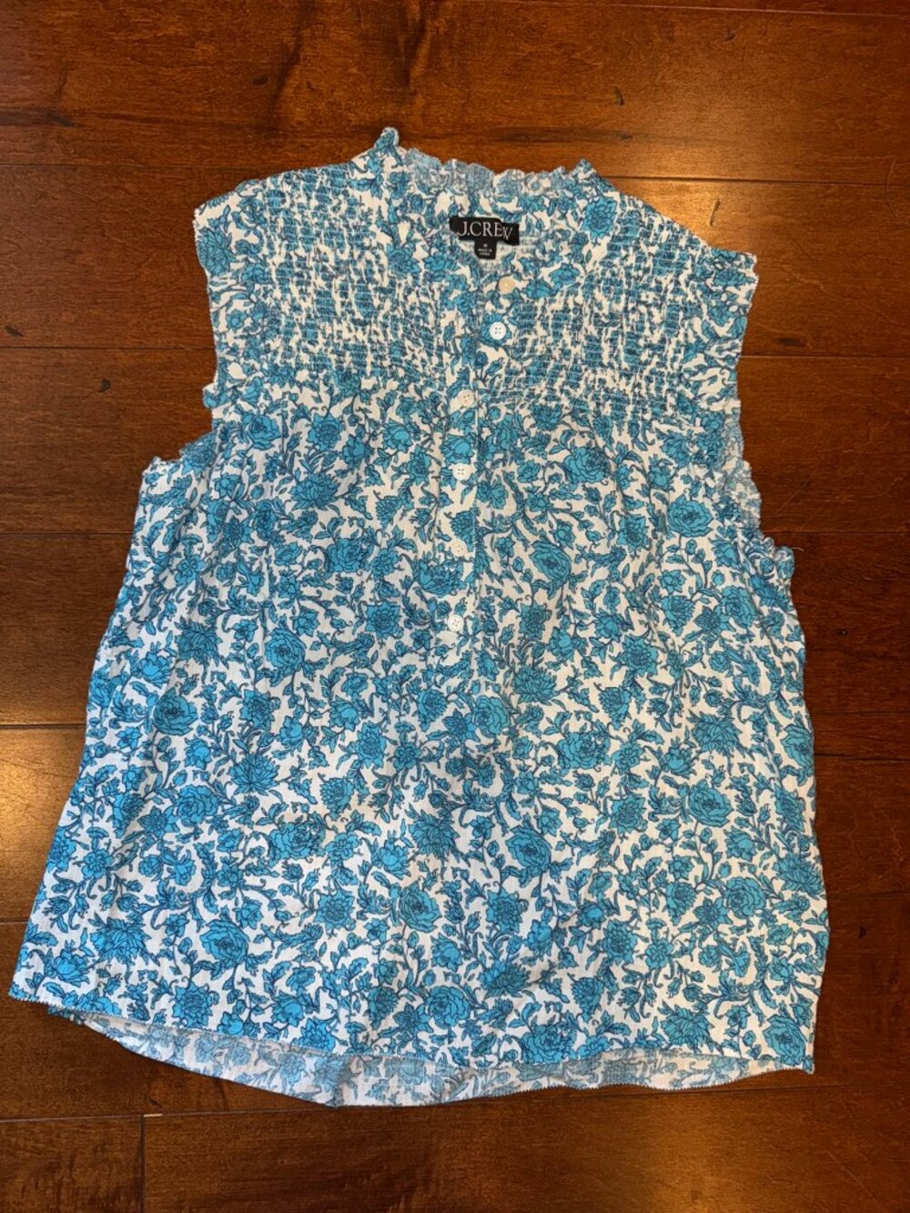 J Crew Floral Sleeveless shirt in Medium